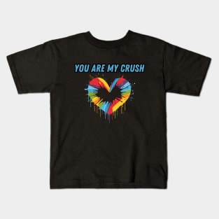 You Are My Crush, valentines day, minimalistic, LGBT Kids T-Shirt